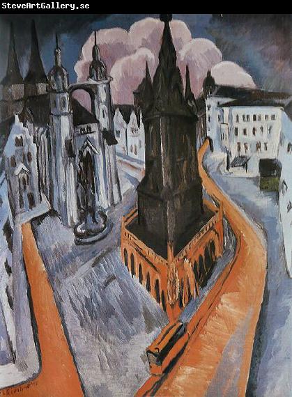 Ernst Ludwig Kirchner Der rote Turm in Halle